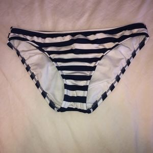 Navy and white stripped bikini bottoms